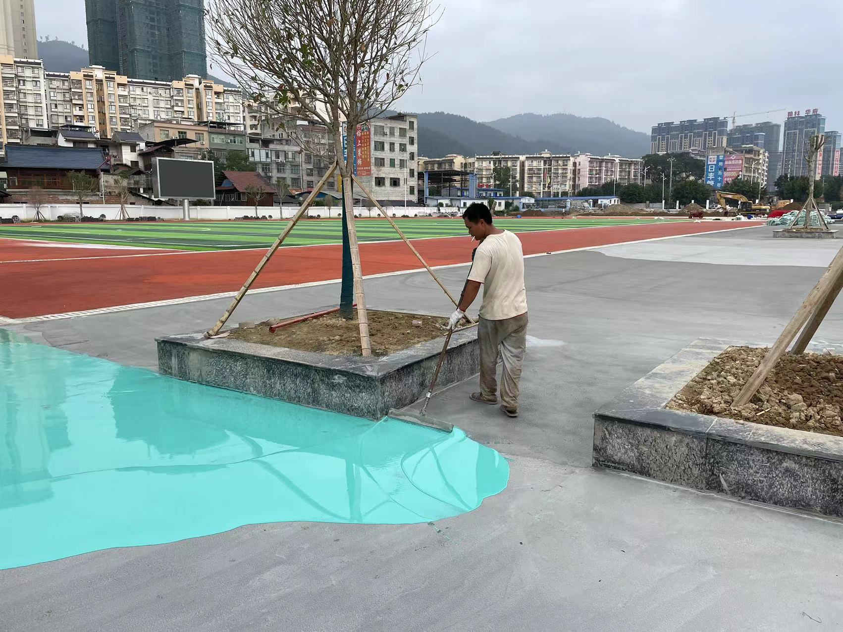 经典版硅PU弹性层 君泰经典版硅PU弹性层 篮球场硅PU弹性层 网球场硅PU弹性层 羽毛球场硅PU弹性层 运动场地硅PU弹性层 环保硅PU弹性层 君泰环保硅PU弹性层 篮球场涂装 网球场涂装 羽毛球场涂装